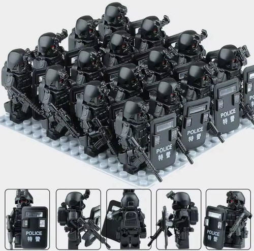 Lego 18x minifigure swat - lego,